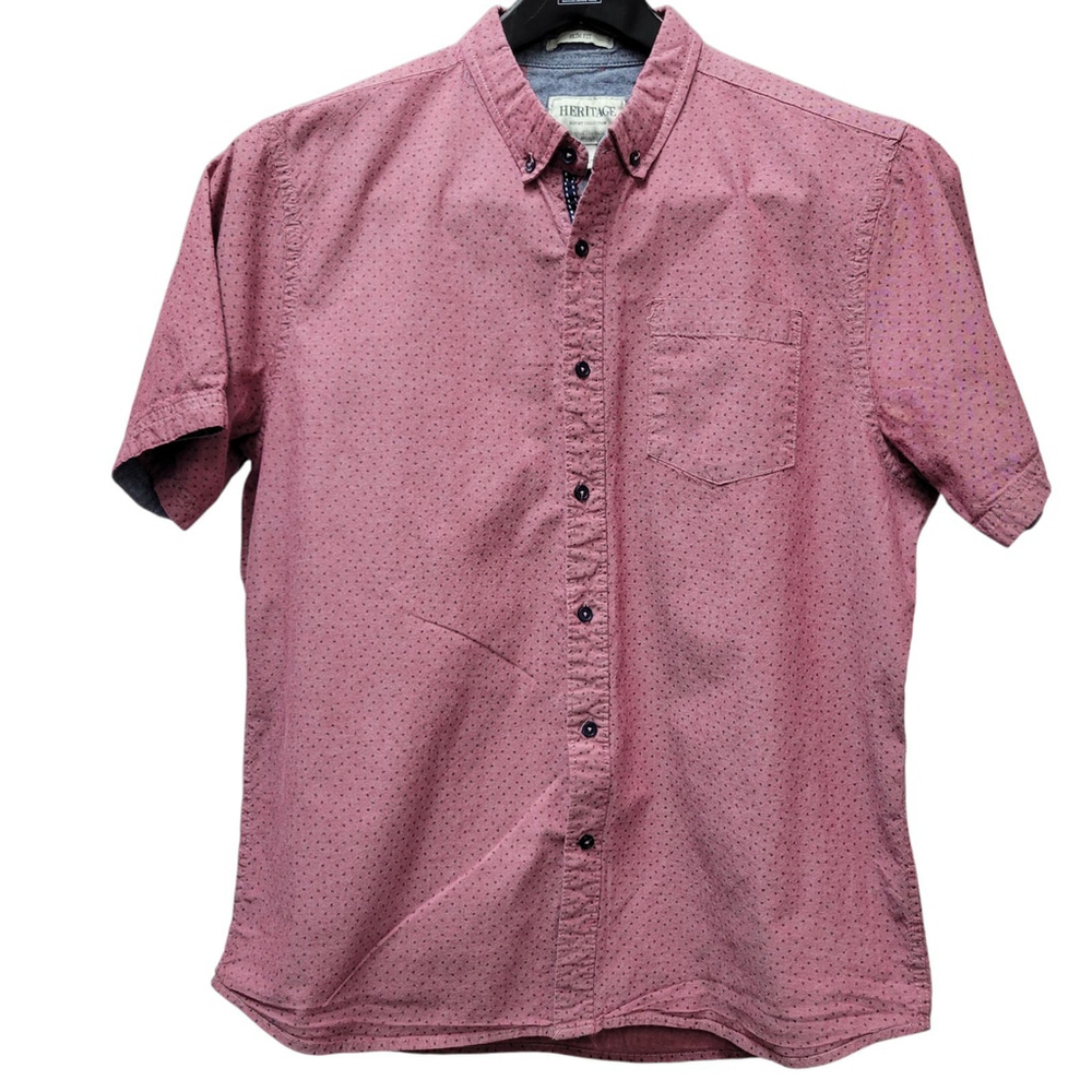 Heritage Report Collection Slim-Fit Short Sleeves Button-Up Shirt Size XL Men